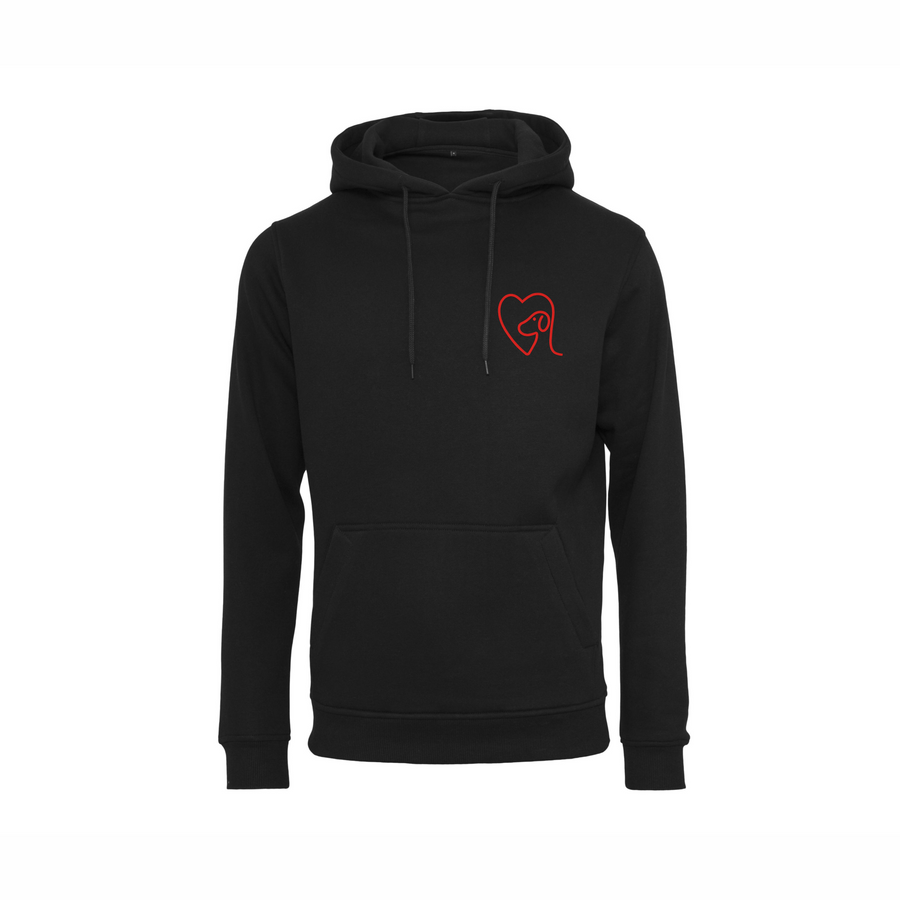 Heavy Hoodie Schwarz – Vorderseite